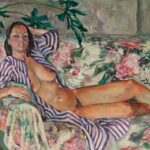 Flora L. Thornton's Nude in Purple Stripes