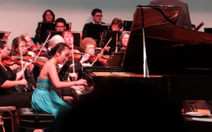 Arisa Ogino performing Mendelsohnn Piano Concerto in G minor with the Bellflower Symphony Orchestra.