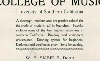 Ad for the school of music from 1912.