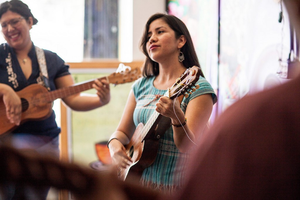 Angela Flores has been leading events at the Eastside Café for the past 10 years. (Photo by Michael Becerra/Elefante Collective)