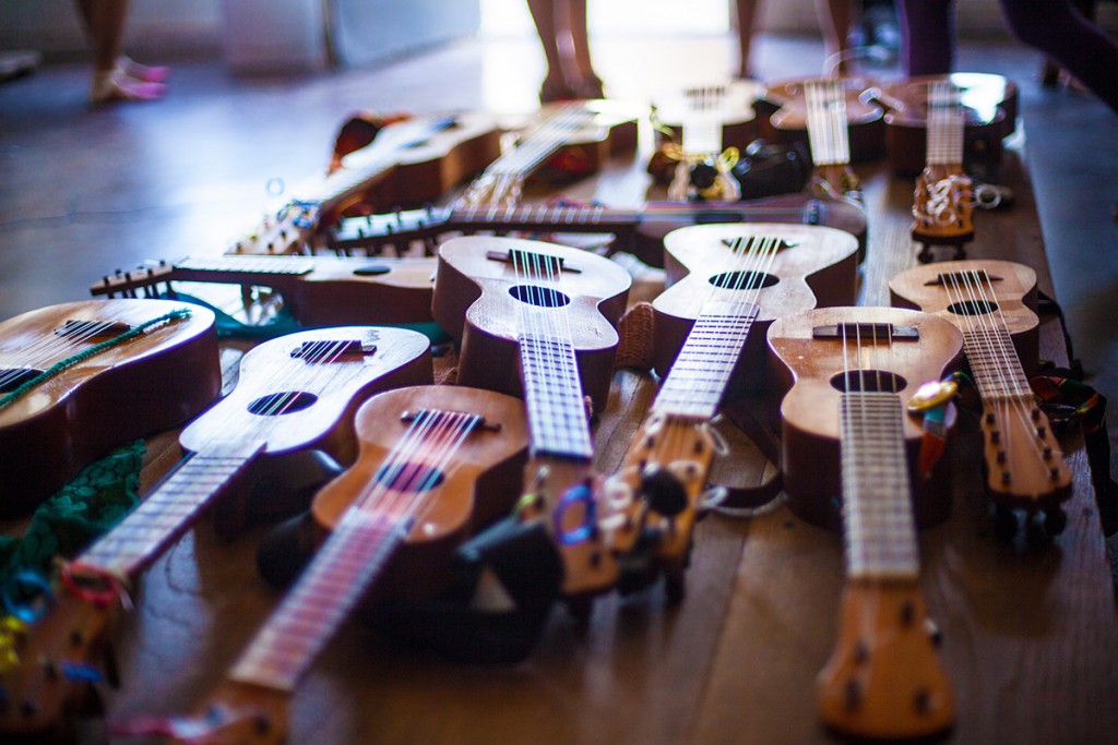 The San Jarocho collective owns a number of jaranas by master luthier Cesar Castro. (Photo by Michael Becerra/Elefante Collective)