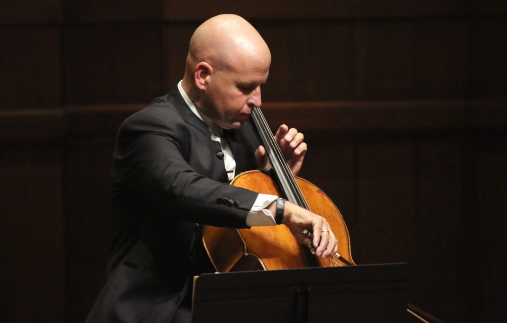 On May 16, cellist Robert deMaine performed in the Festival's inaugural Lunch Concert. (Photo Daniel Anderson/USC)