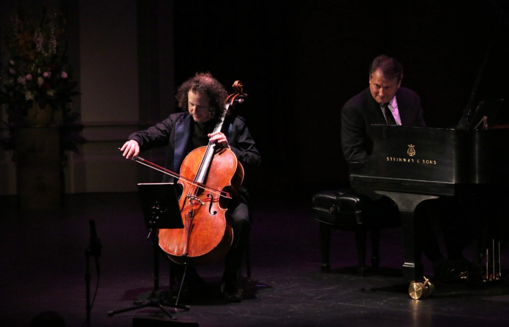 The May 20th Evening Recital at USC’s Bovard Auditorium featured cellist Matt Haimovitz with pianist Christopher O’Riley. (Photo by Daniel Anderson/USC)