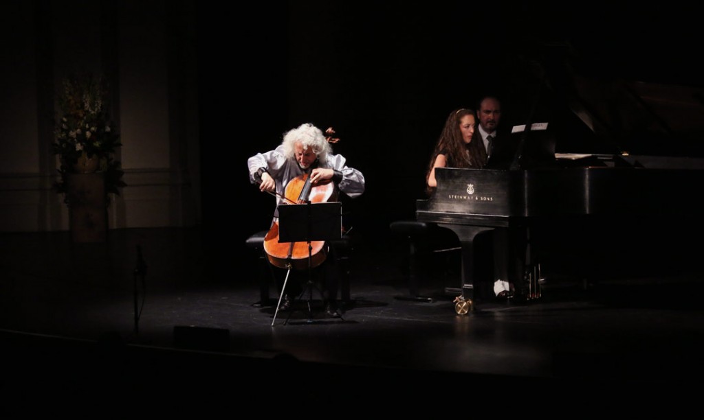 The second half of the May 20th Evening Recital featured cellist Mischa Maisky with pianist Lily Maisky. (Photo by Daniel Anderson/USC)