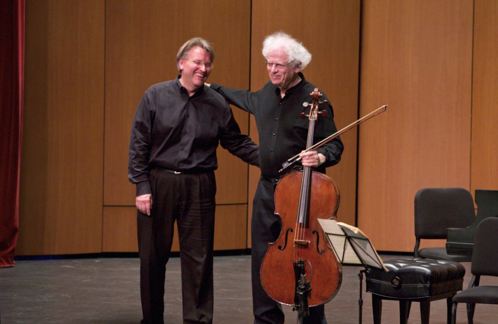 The 2016 Piatigorsky International Cello Festival closed with a May 22nd concert which featured cellist Laurence Lesser and pianist Kevin Fitz-Gerald. (Photo by Dario Griffin/USC)