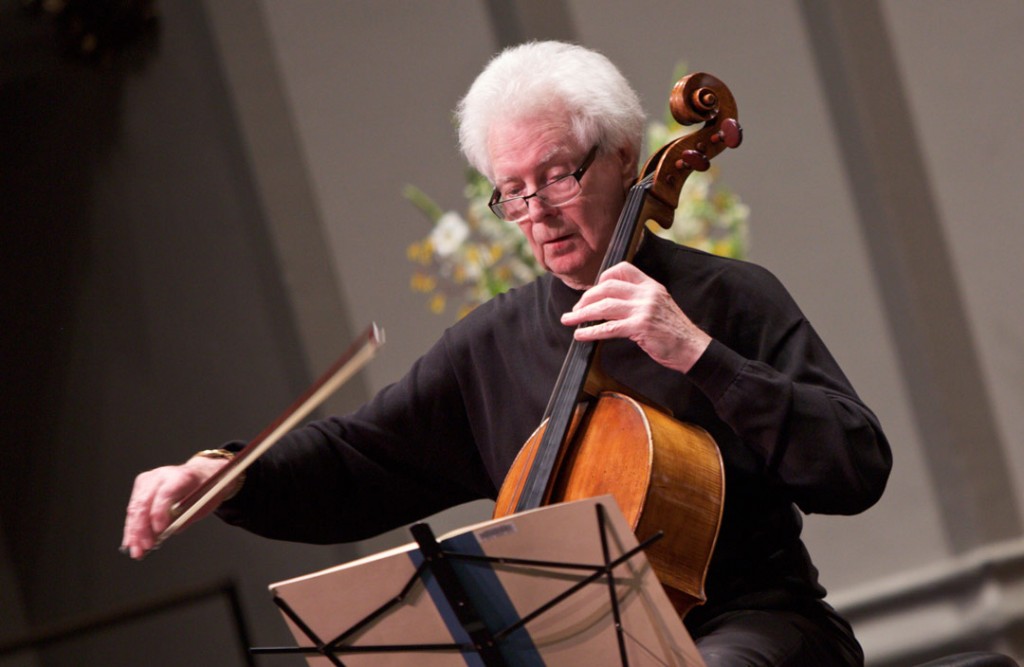 On May 22, the Piatigorsky International Cello Festival closed with a concert featuring cellist Colin Carr and pianist Kevin Fitz-Gerald performing Beethoven’s Sonata in F Major, Op. 5, No. 1. (Photo by Dario Griffin/USC)