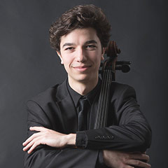 formal portrait of cellist Gabriel Martins