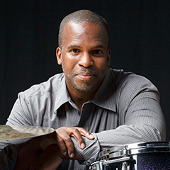 Will Kennedy pictured with drumset