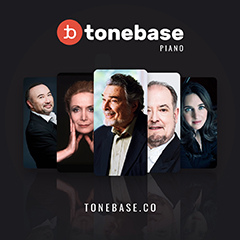 Image of Tonebase logo with photos of musicians