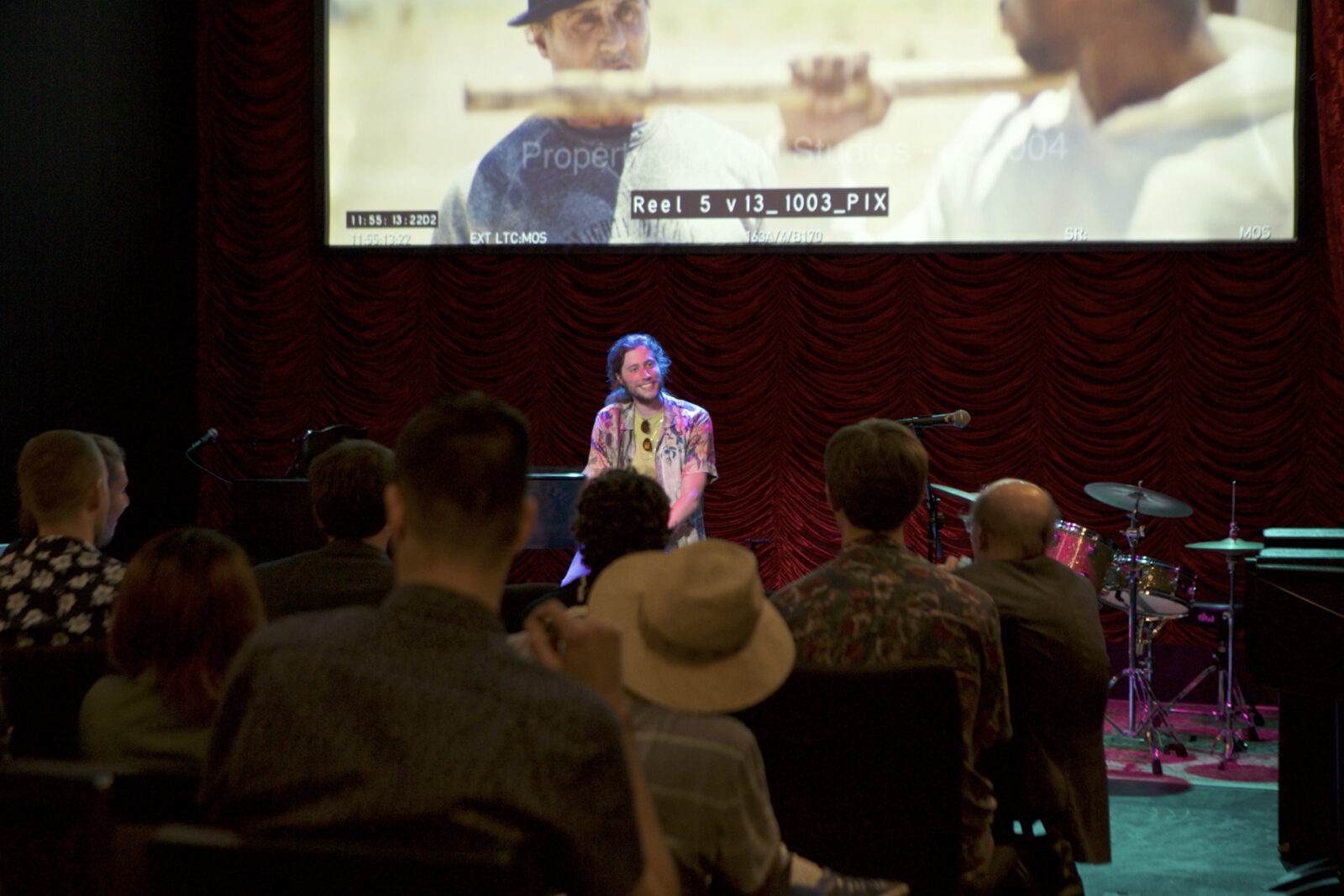 Ludwig Göransson talking to audience 