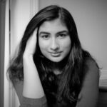 Black and white photo of Nina Shekhar