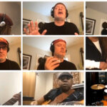 Tiled images of pop music faculty singing and playing instruments