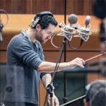 Austin Wintory conducting a recording session