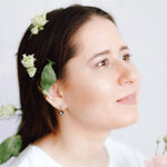 Adeliia Faizullina pictured with flowers in their hair
