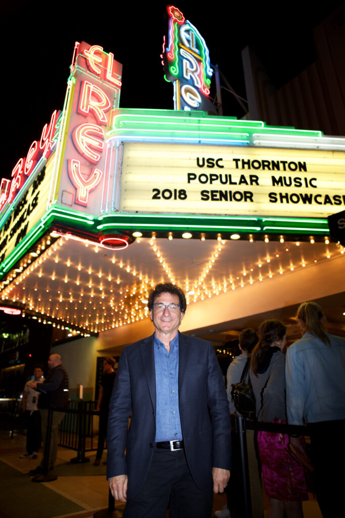 2018: Dean Cutietta outside the historic El Rey theatre for the popular music program's annual Senior Showcase. (Photo: Dario Griffin)