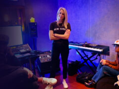 Photo of Courtney Fortune in the studio.