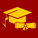 Illustration of graduation cap with music note tassel.