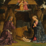 Photo of a religious painting of the Nativity from the 15th century.