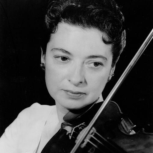 Black & white photo of violinist Eudice Shapiro.