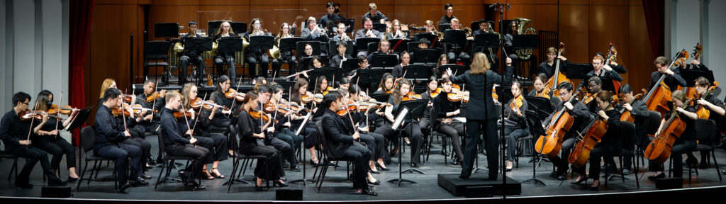 Photo of a symphony performing on stage