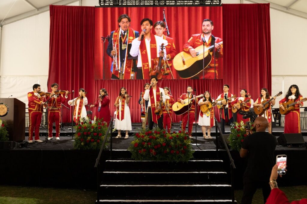 ensemble performs onstage