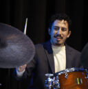 A drummer performs during a USC Thornton jazz concert.